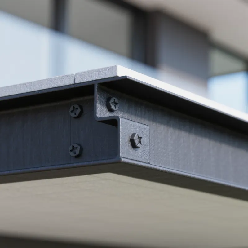 Visualisierung BEO Balcony B1 Pure: Detailansicht Wandanschluss