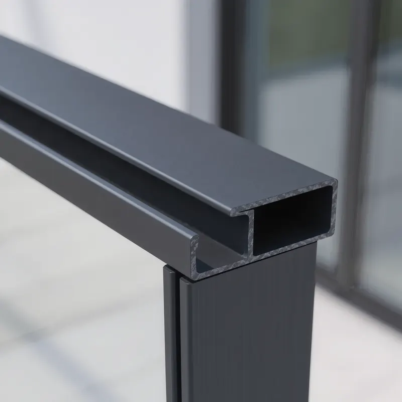Visualisierung BEO Balcony B1 Pure: Detailansicht Integrierte Entwässerung