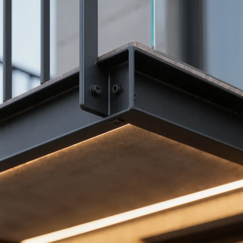 Visualisierung BEO Balcony B1 Pure: Detailansicht LED-Lichtprofil