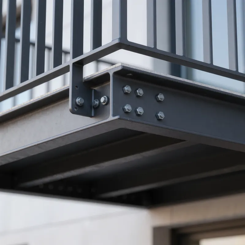 Visualisierung BEO Balcony B1 Pure: Detailansicht Tragkonsole optional