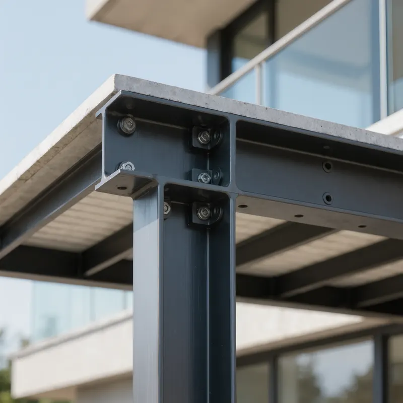 Visualisierung BEO Balcony M3 System: Detailansicht Stahlknoten M3