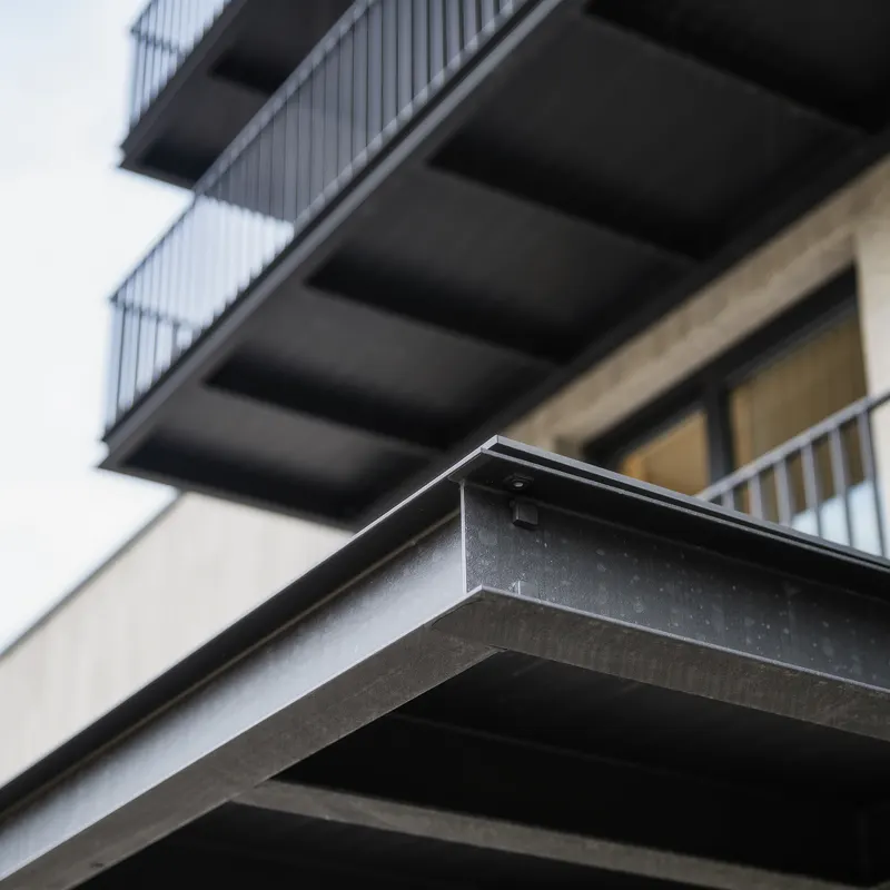 Visualisierung BEO Balcony M3 System: Detailansicht Stapelung
