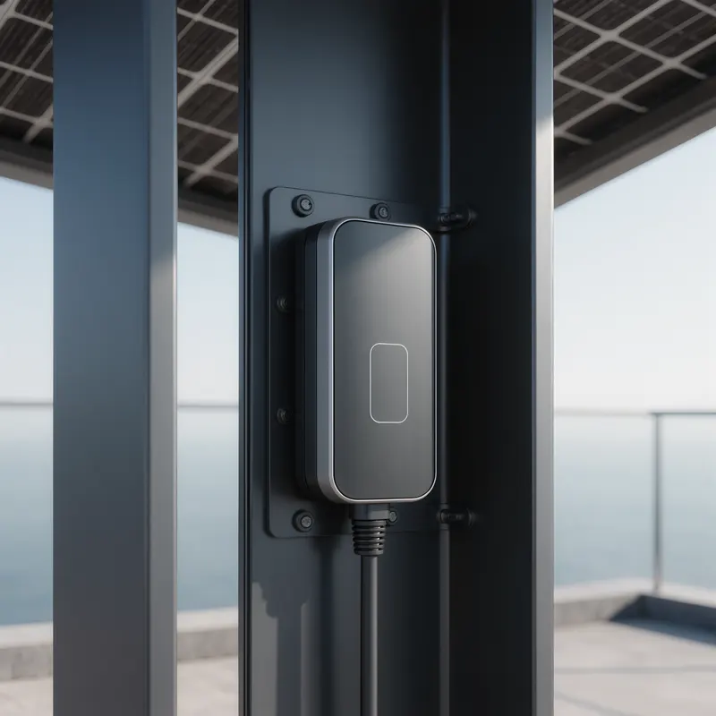 Visualisierung BEO Drive D2 Pro: Detailansicht Energiekern mit Wallbox