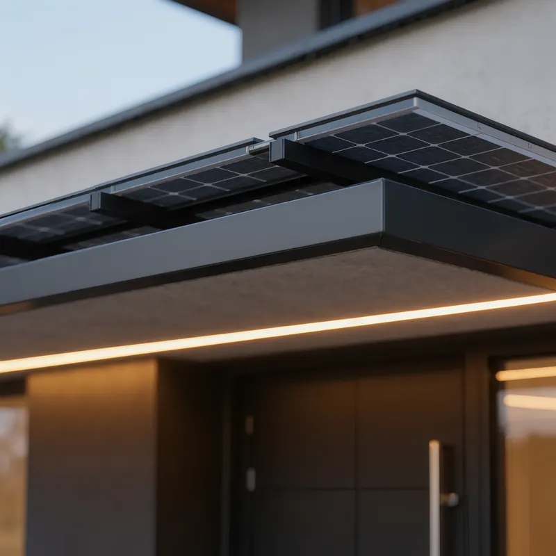 Visualisierung BEO Entry V2 Solar: Detailansicht LED-Lichtprofil