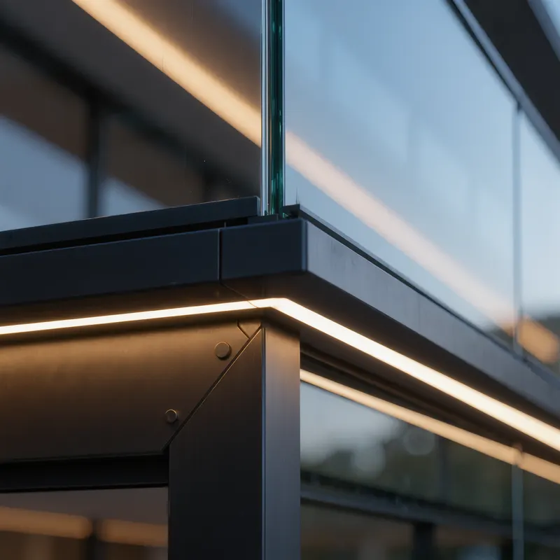 Visualisierung BEO Glass G1 Pure: Detailansicht Integrierte LED-Linie