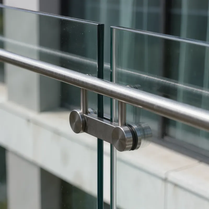 Visualisierung BEO Glass G1 Pure: Detailansicht Handlauf optional