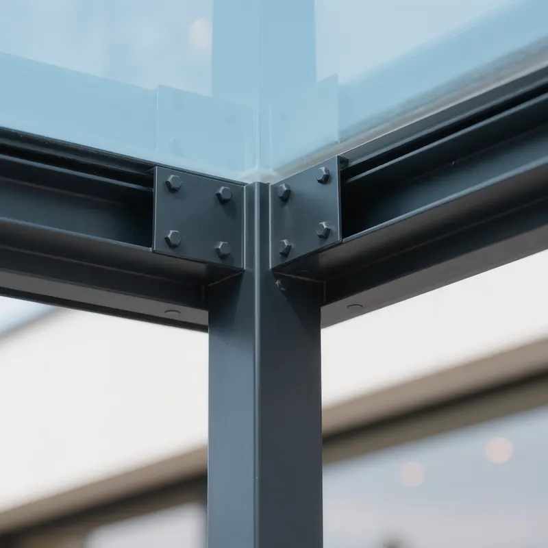 Visualisierung BEO Living W20 Pro: Detailansicht Stahlknoten