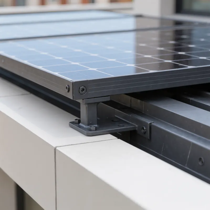 Visualisierung BEO Terrace T6 Solar Glass: Detailansicht Stahlknoten